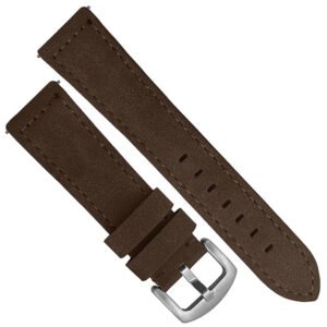 EAGLE Plain Design Genuine Leather Watch Strap (Brown)