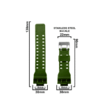 CASO1 for Casio Men’s G-Shock GD-120,GA-100,GA-110, GA-100C, & ETC 16 mm Resin Watch Strap (Green) - Image 4