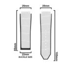 Hublo for Hublot Watches 25mm Genuine Leather Watch Strap (White Croco) - Image 2
