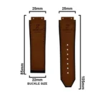 Hublo for Hublot Watches 25mm Genuine Leather Watch Strap (Brown) - Image 2