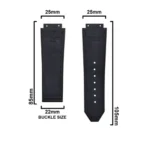 Hublo for Hublot Watches 25mm Genuine Leather Watch Strap (Dark Blue) - Image 2