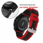 Pez Quick Release, Dual Color - Nylon Watch Strap (Red) - Image 3