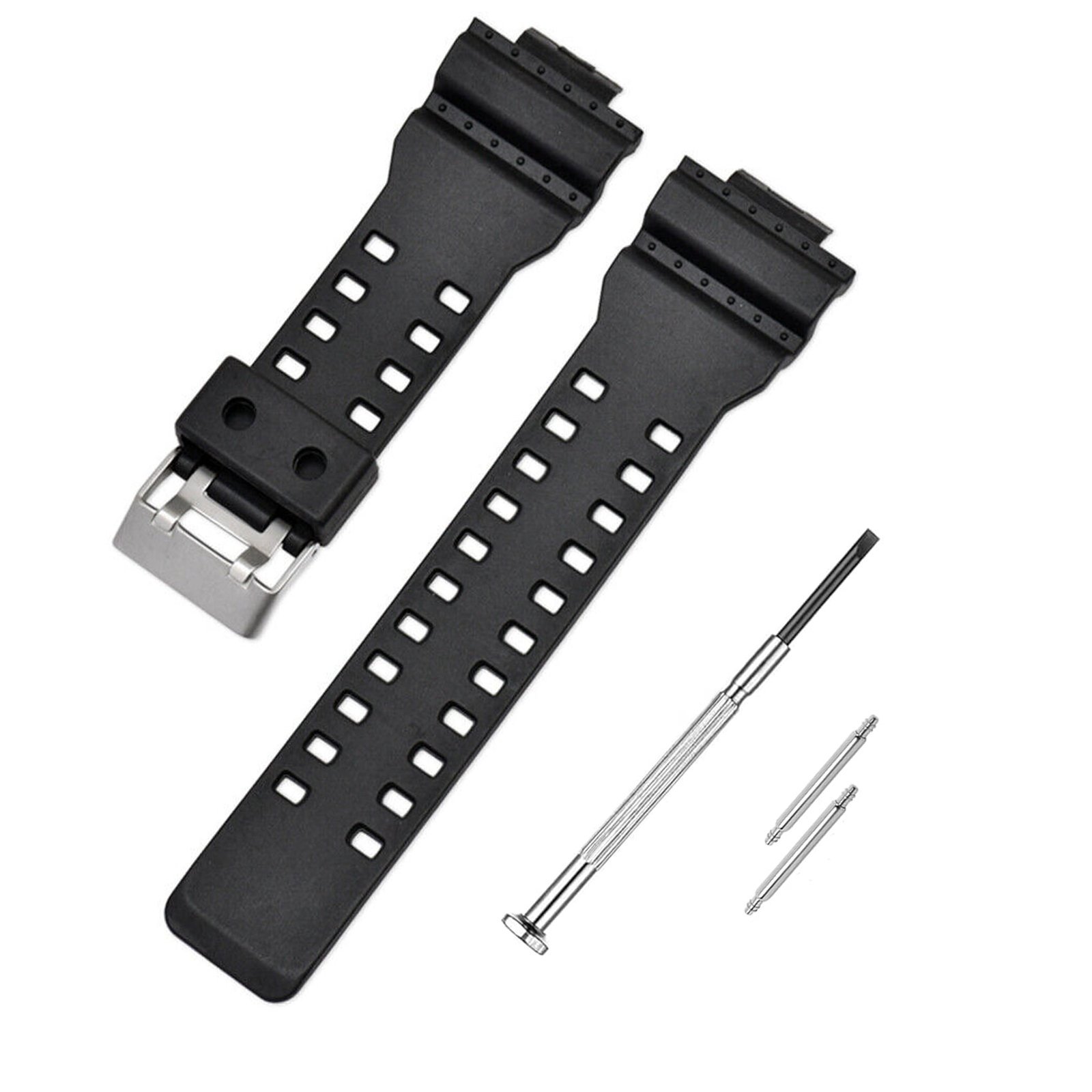 17.jpg CASO1 for Casio Men’s G-Shock GD-120,GA-100,GA-110, GA-100C, & ETC 16 mm Resin Watch Strap (Matte Black) - Image 1