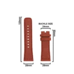 SAFDY Sevenfriday 28 mm Genuine Leather Watch Strap (Tan) - Image 4