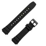 CASO 5 18mm Compatible With ''CASIO'' Watch Models AE-1200WH, AE-1300WH, F-108WH, W-216H & Others (Black)