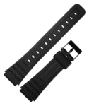 CASO3 18MM Compatible With ''CASIO'' F-91W, F-91WG, F-91WM, F-94WA & Other Models (Black)