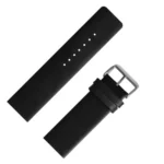 Camello Plain Design Genuine Leather Watch Strap (Black) - Image 2