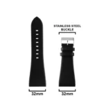 POCE Compatible For "Police" Watches Genuine Leather Watch Strap (32mm)(Black) - Image 2
