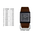 POCE Compatible For "Police" Watches Genuine Leather Watch Strap (32mm)(Brown) - Image 3