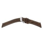 Leone V-Tip Design Leather Watch Strap (Brown) - Image 3