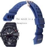 CASO 2 Compatible With Casio G-Shock Mud-Master GG-1000 /GWG-100 /GSG-100 Watch Only 27MM Resin Watch Strap (Blue) - Image 6