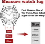 18mm Leone V-TIP Design Leather Watch Strap (Black) - Image 4