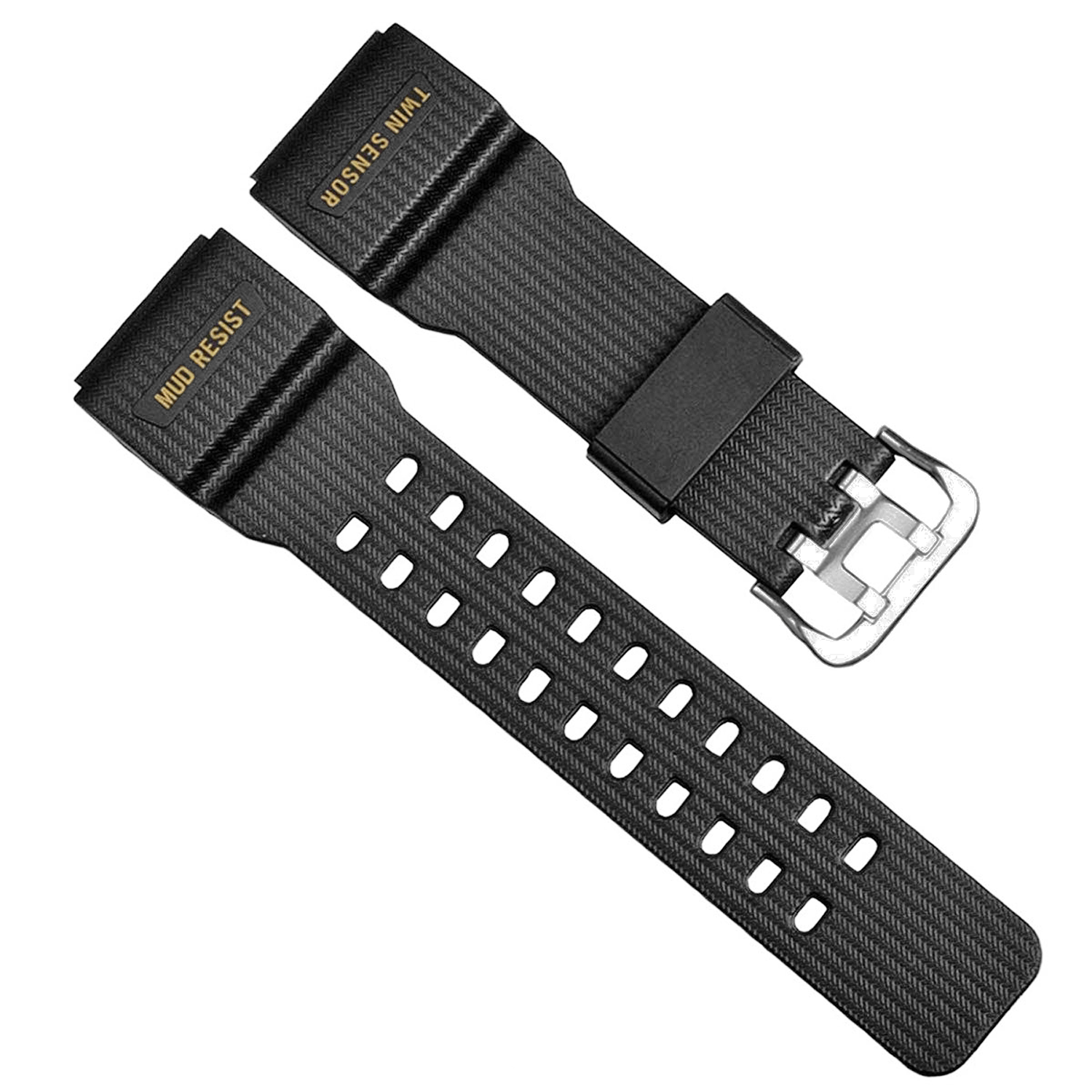 CDS21-black-img00.png CASO 2 Compatible With Casio G-Shock Mud-Master GG-1000 /GWG-100 /GSG-100 Watch Only 27MM Resin Watch Strap (Black) - Image 1