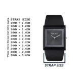 POCE Compatible For "Police" Watches Genuine Leather Watch Strap (36mm)(Black) - Image 3
