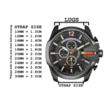 Dezire2 for Diesel Watches Genuine Leather Watch Strap (Brown) - Image 4