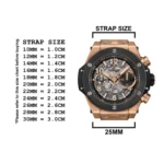 Hublo for Hublot Watches 25mm Genuine Leather Watch Strap (Brown) - Image 4