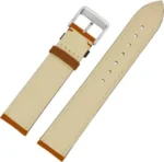 Leone V-Tip Design Leather Watch Strap (Tan) - Image 2