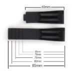Black Rubber Strap for Rolex Submariner, GMT, Daytona – 20mm - Image 3