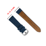 EAGLE Plain Design Genuine Leather Watch Strap (Blue) - Image 3