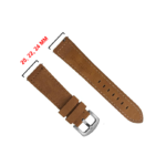 EAGLE Plain Design Genuine Leather Watch Strap (Tan) - Image 3