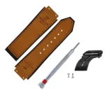 Hublo for Hublot Watches 25mm Genuine Leather Watch Strap (Tan)