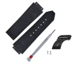 Hublo for Hublot Watches 25mm Genuine Leather Watch Strap (Dark Blue)