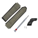Hublo for Hublot Watches 25mm Genuine Leather Watch Strap (Grey)
